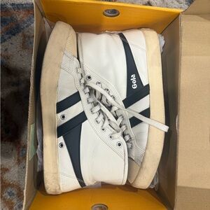 Gola Women’s White and Black High-Top Sneakers